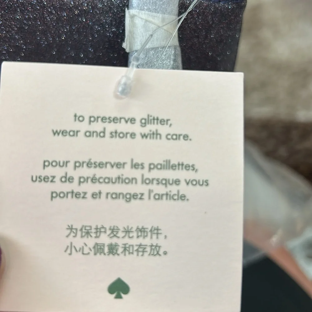 Kate Spade Lola Glitter Crossbody In Navy Dusk - Picture 7 of 7